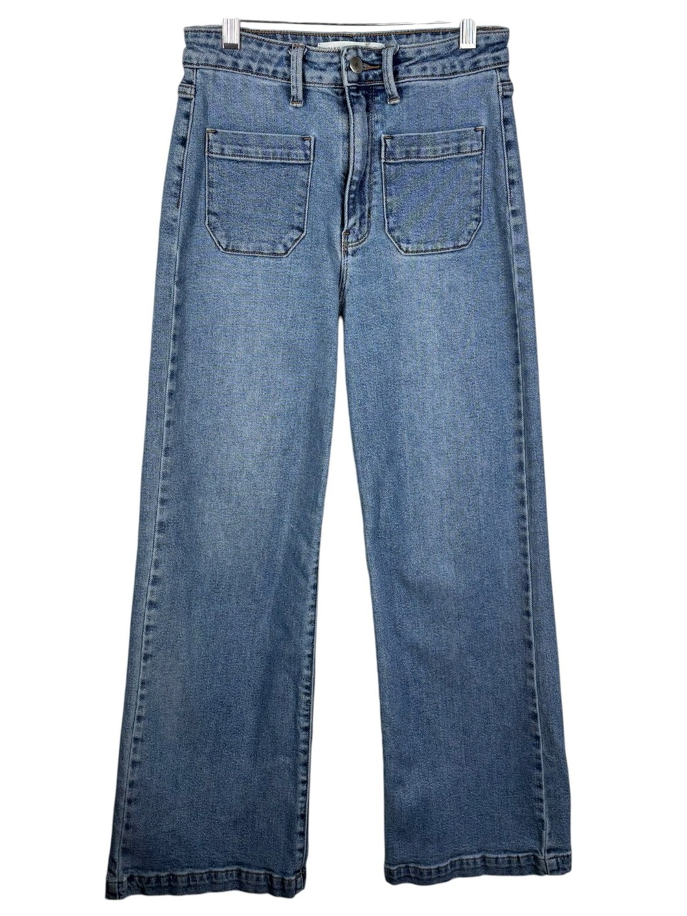 Altar'd State Prestyn High Rise Straight Patch Pocket Denim Jeans 26 Stretch